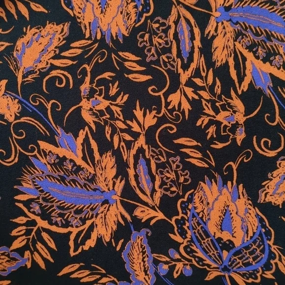 Free People Hello Lover Floral Print Long Puff Sleeve V-neck Tunic Top Black S - Picture 6 of 15